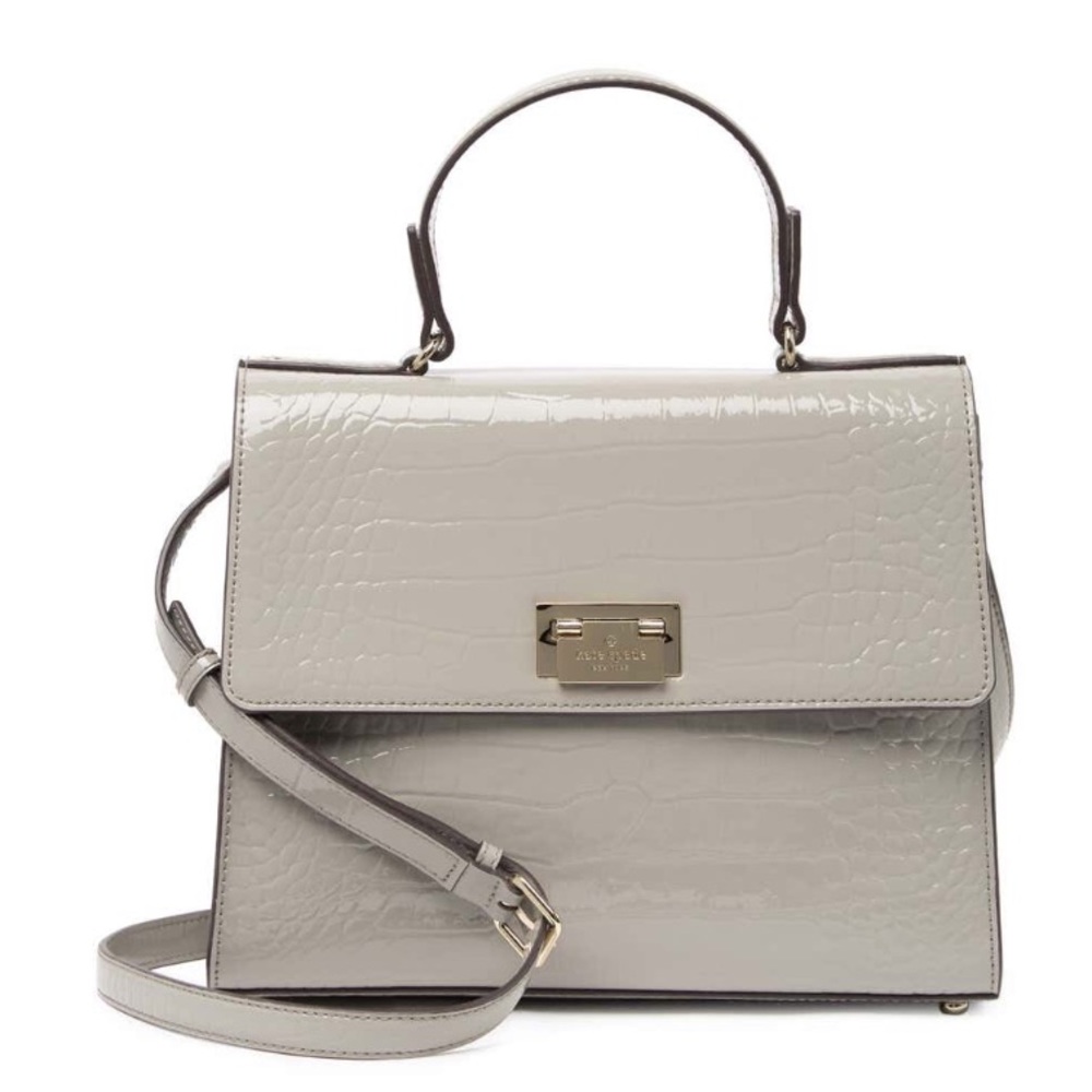 EUC Doris croc emboss leather bag